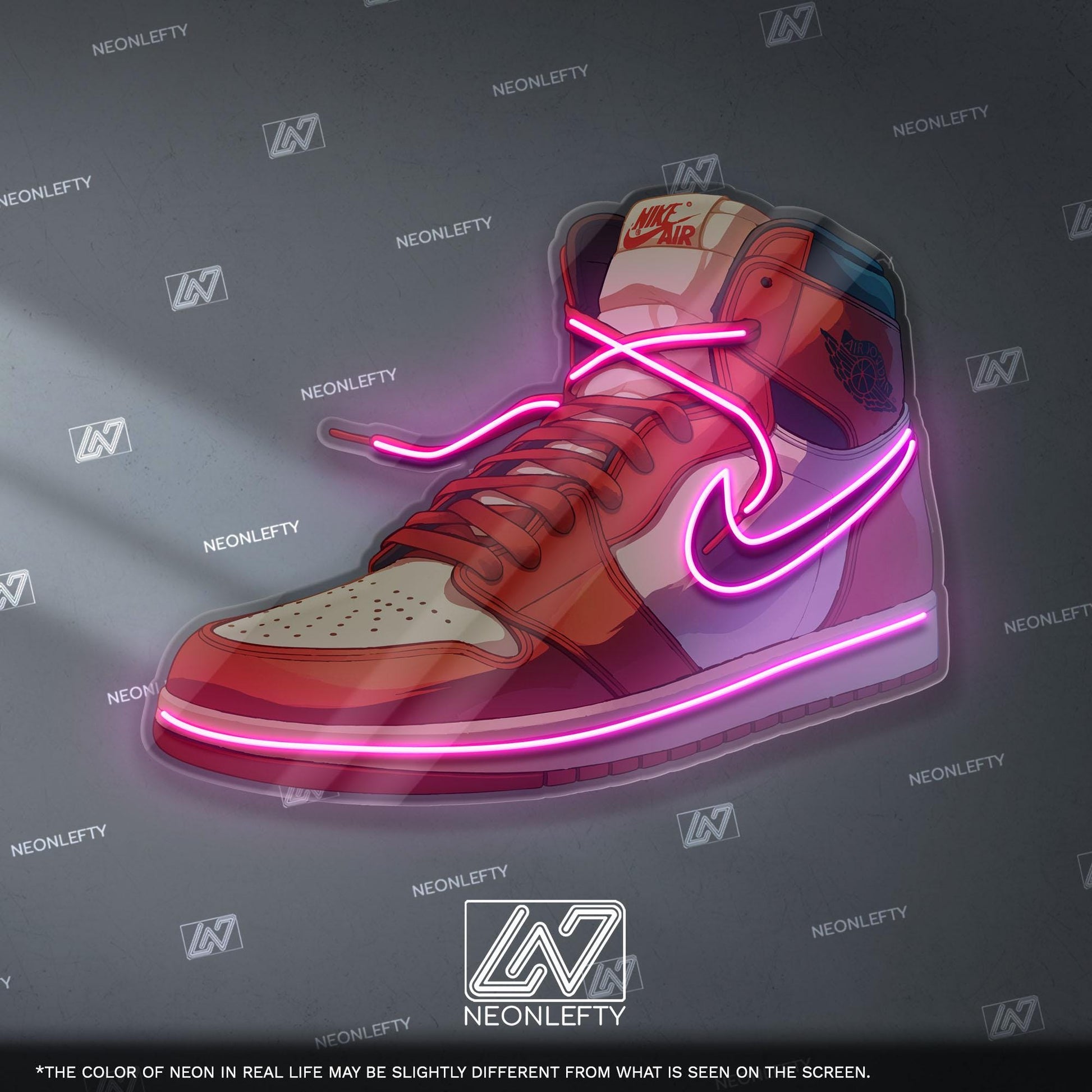 Red Sneaker Neon Sign – Streetwear LED Neon Light, Sneakerhead Wall Decor, Urban Hype Style Neon for Gaming Room & Studio