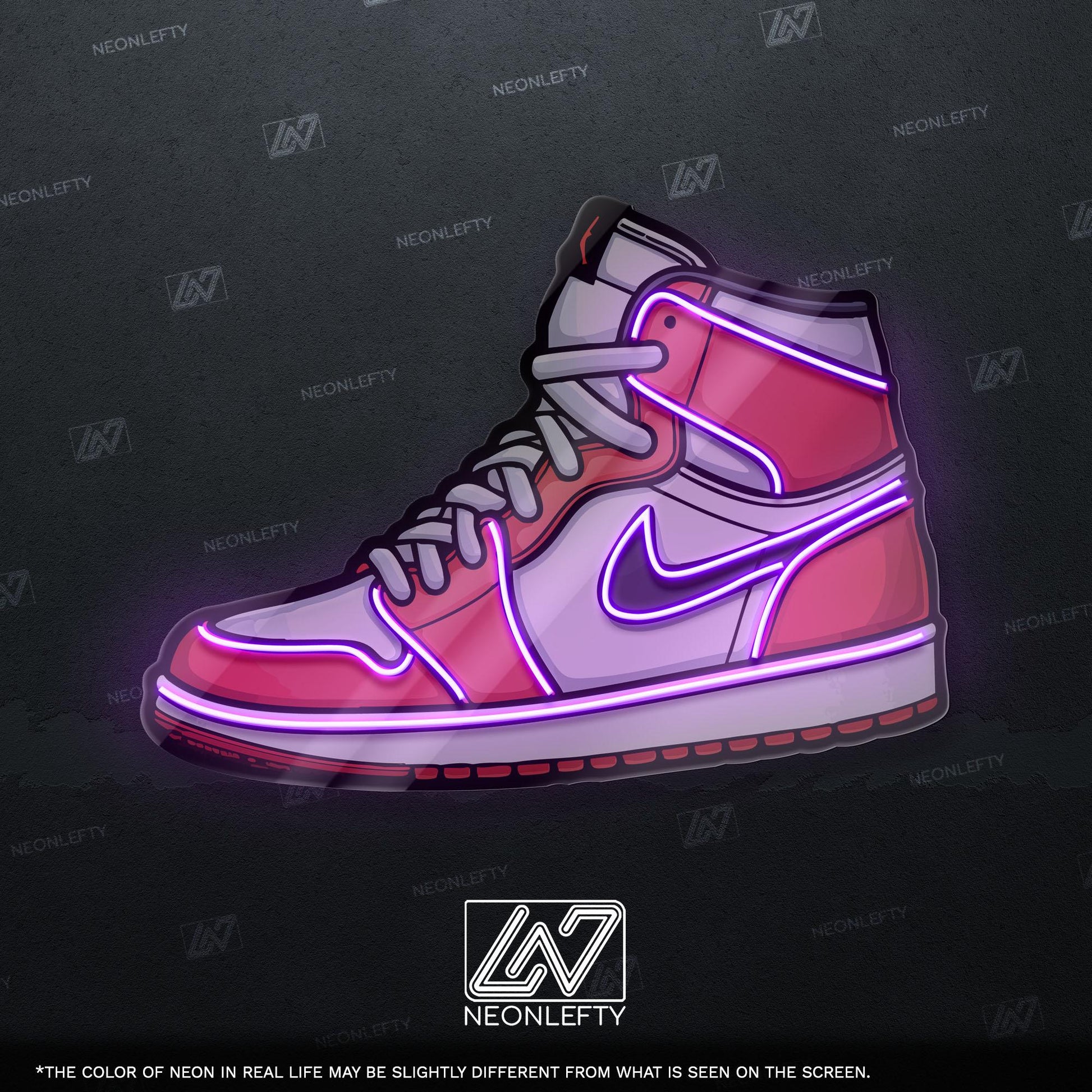 Sneaker Art - LED Neon Streetwear Wall Decor, Urban Shoe Illustration, Hype Style Neon Light, Sneakerhead Gift, Modern Room Decor